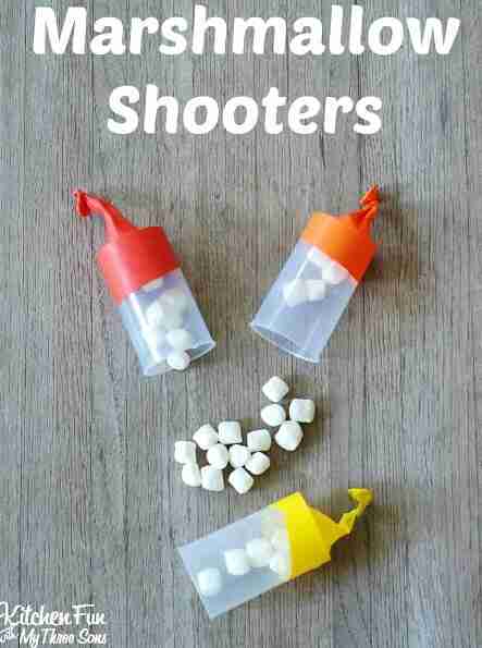 Marshmallow shooters ready to use.