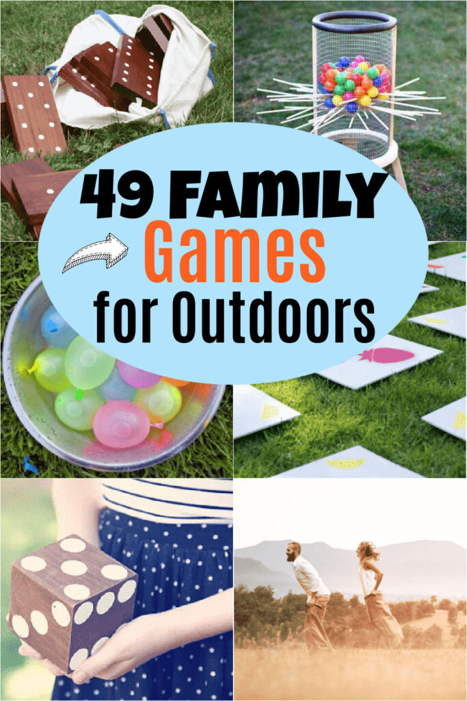 Family games for outdoors for tons of fun at your next party, family reunion, gathering and more. 49 games that are easy and cheap to make. Everyone in the family will have a blast with these fun outdoor games for families! #onecrazymom #familygamesforoutdoors #games #familygames