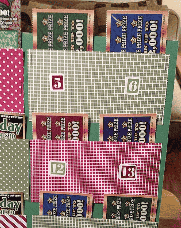 Advent calendar with lottery tickets.