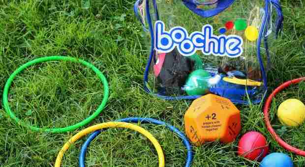 Boochie game in the grass.