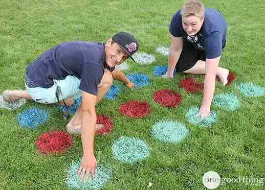Lawn Twister with kids.
