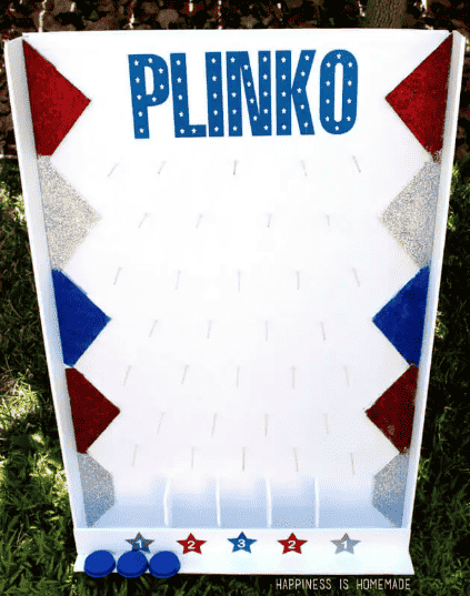 Plinko in the yard.