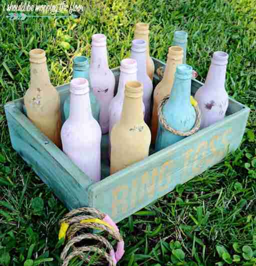 Ring toss in the yard.