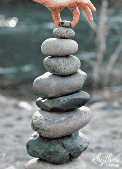 Stone stacked together.
