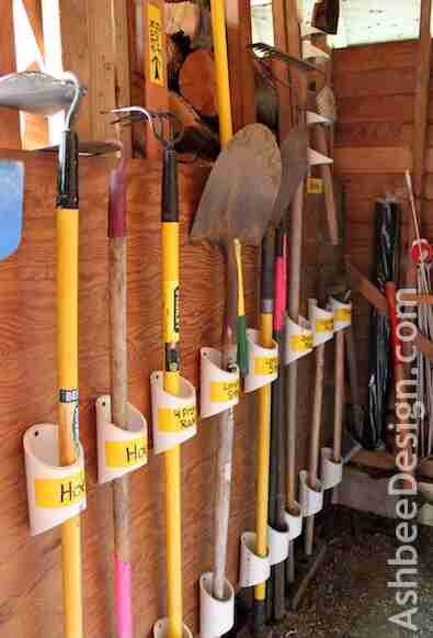 PVC tool organizer.