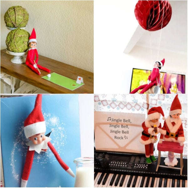 Get ready for 55 easy Elf on the Shelf ideas. The 55 best elf on the shelf concepts that are quick and easy while being so funny and awesome. These hilarious ideas will be a hit. #onecrazymom #elfontheshelfideas #elfontheshelf