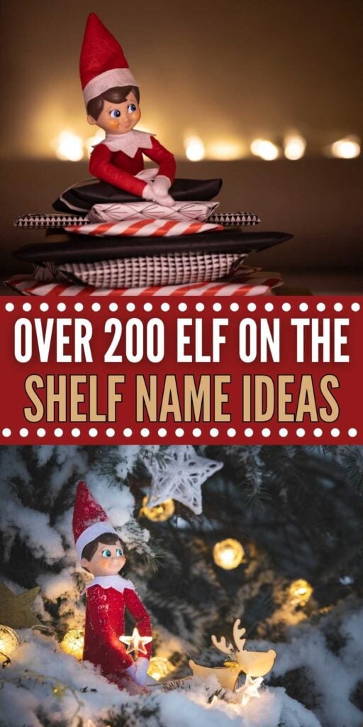 Discover the enchanting world of Elf on the Shelf with these whimsical Elf on the Shelf name ideas. Find the perfect name for your elf. This is a huge list full of Disney names, girl names, boy names and simple and funny names too. These names are the best. #elfontheself #nameideas #christmasideas