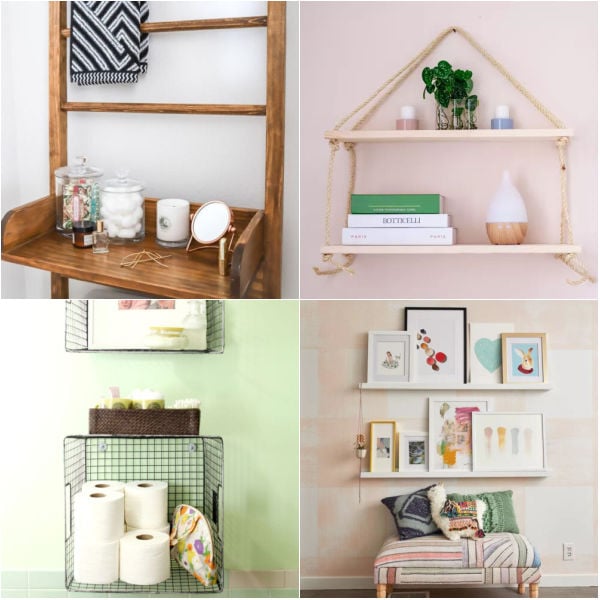 Make additional storage with these easy and budget friendly over the toilet storage ideas. 55 diy over the toilet storage ideas that will give you more space in your bathroom. These are the best over the toilet storage ideas for small spaces including farmhouse ideas, extra shelving and more diy concepts. #onecrazymom #overthetoiletstorageideas #diyoverthetoiletstorageideas