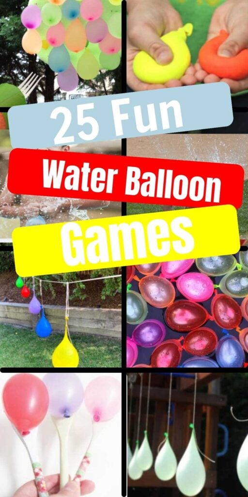 Cool down this summer with 25 water balloon games for you and your kids! Spend the season doing fun games with water balloons in your backyard. These easy and fun games are perfect for preschoolers, teens, groups and more. #onecrazymom #waterballoongames #waterballoons