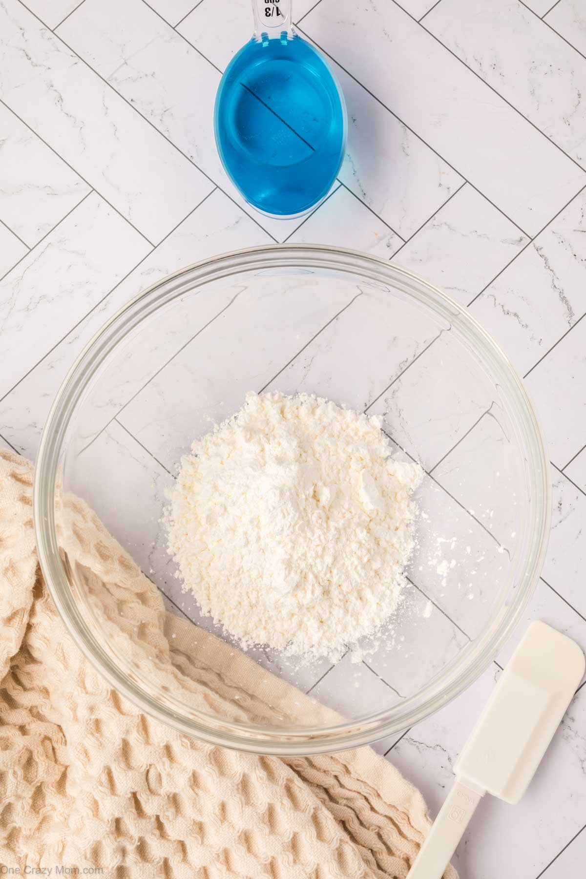 Cornstarch in a bowl.