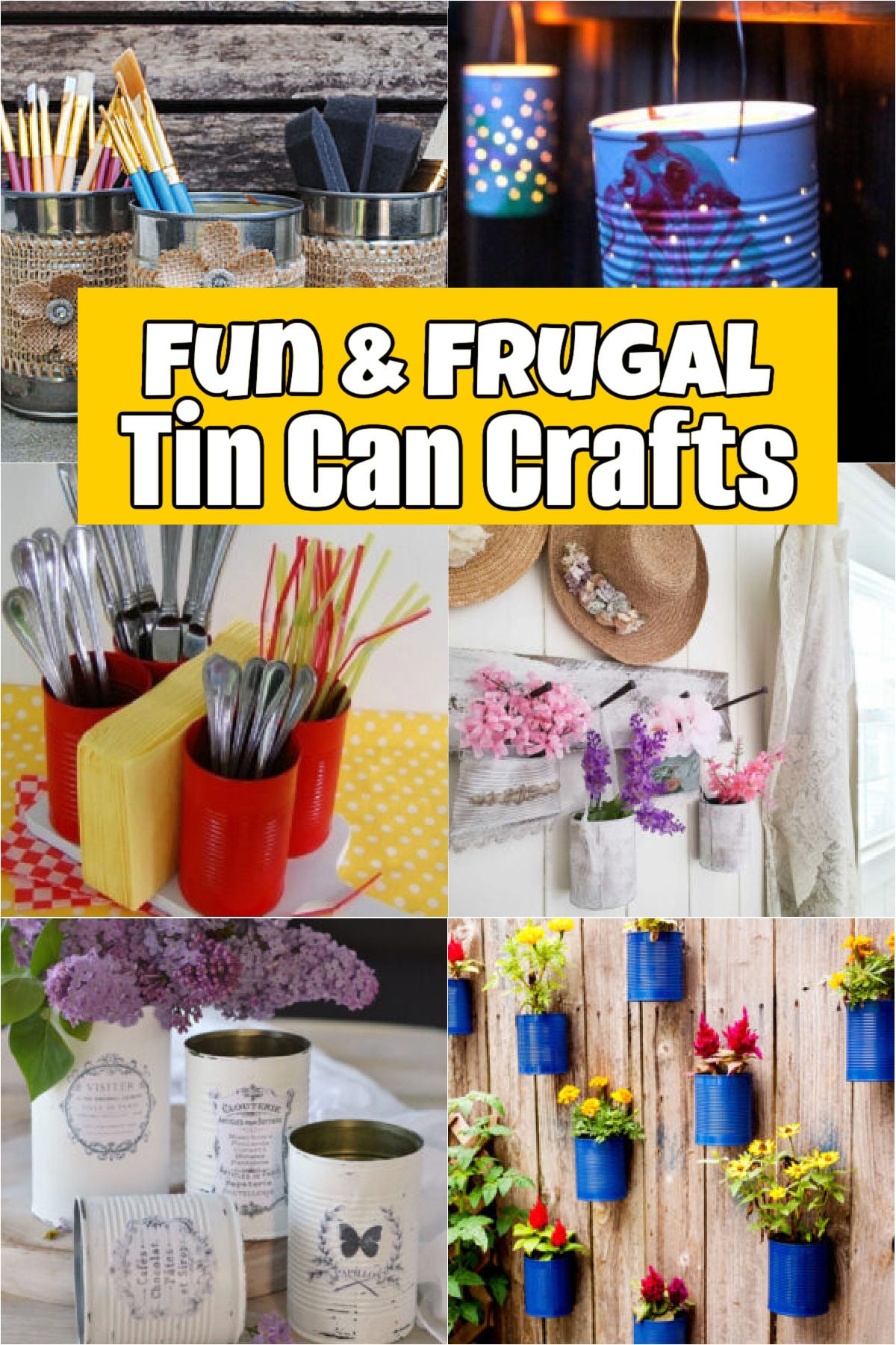 Tin Can Crafts are fun and a fantastic way to upcycle items around the house. We have 25 genius tin can upcycling ideas. #onecrazymom #tincancrafts