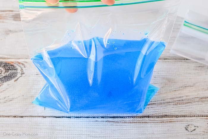 Sealed bag ready for freezer.