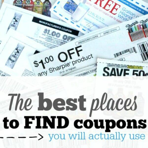 Find out where to get coupons! You will be on your way to save money! The best place to get coupons. Here are the top 6 Best Places to Find Coupons that you will actually use to save money! Find out where to get coupons! You will be on your way to save money! The best place to get coupons. Here are the top 6 Best Places to Find Coupons that you will actually use to save money!