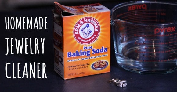 Learn how to make homemade jewelry cleaner with just 2 simple ingredients. No need to spend tons of money on fancy cleaners when you can make this at home. Learn how to make homemade jewelry cleaner with just 2 simple ingredients. No need to spend tons of money on fancy cleaners when you can make this at home.