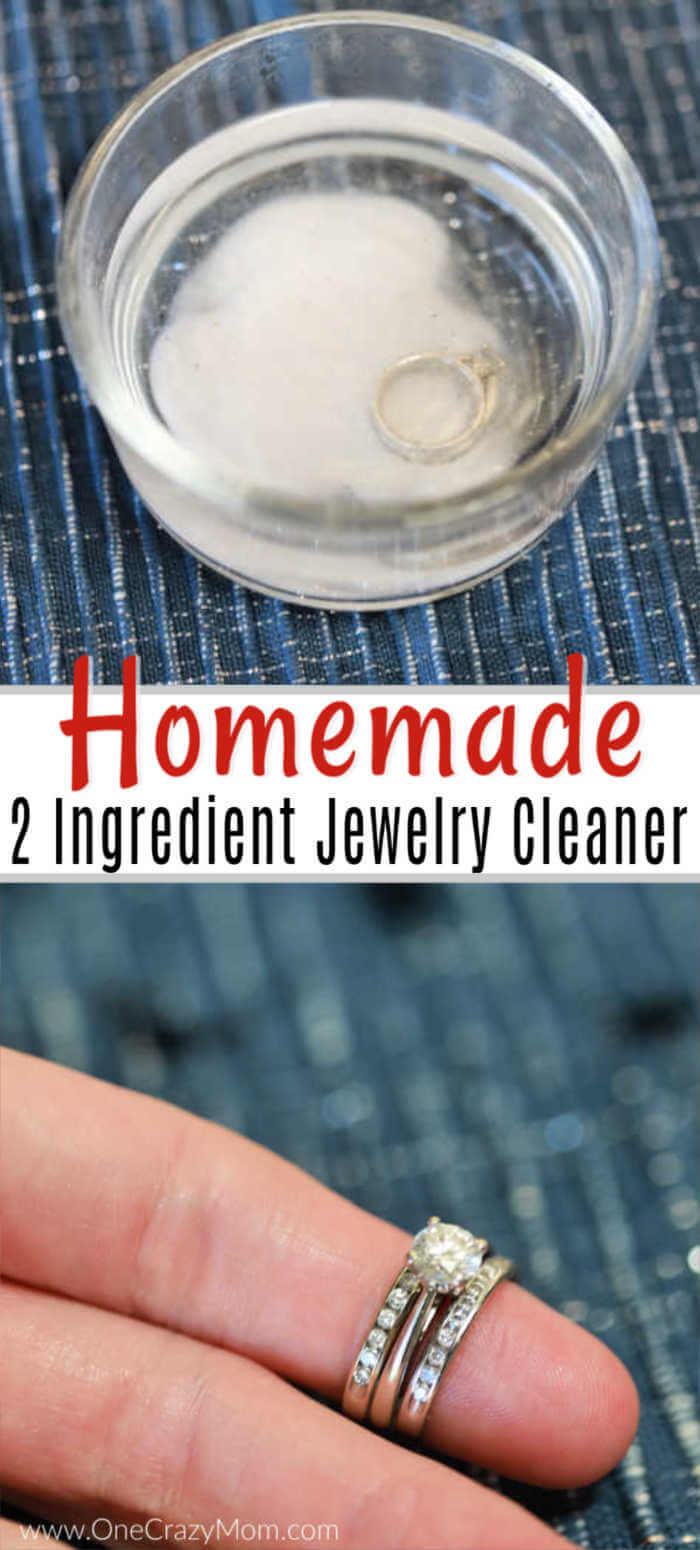 Learn how to make homemade jewelry cleaner with just 2 simple ingredients. No need to spend tons of money on fancy cleaners when you can make this at home. Learn how to make homemade jewelry cleaner with just 2 simple ingredients. No need to spend tons of money on fancy cleaners when you can make this at home.