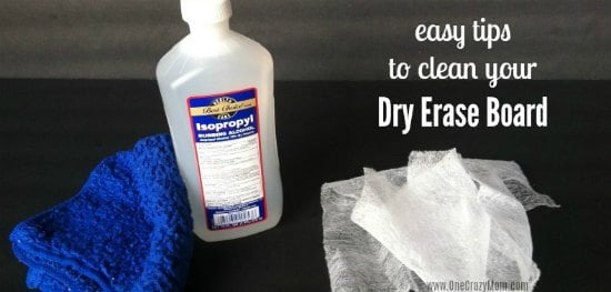 How to Clean a Dry Erase Board - 2 easy methods to easily get your dry erase board clean! You probably already have these items in your house. Once you know to clean dry erase board, it's so easy and budget friendly. Supplies needed for removing dry erase stains.