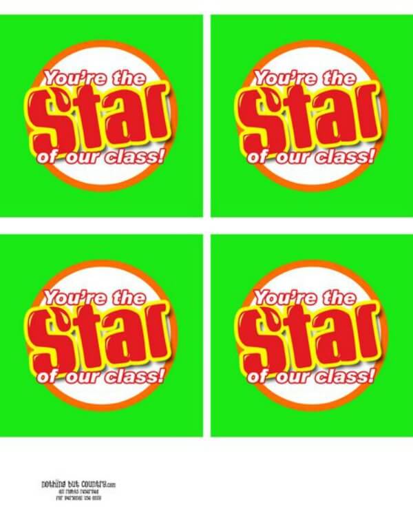 Here are the best teacher appreciation gift ideas. Teachers will love these diy teacher appreciation gifts! These are the best teacher appreciation week ideas that you can give to your teachers anytime during the year. Creative and cheap teacher appreciation gifts! Star printable gift tag for candy.
