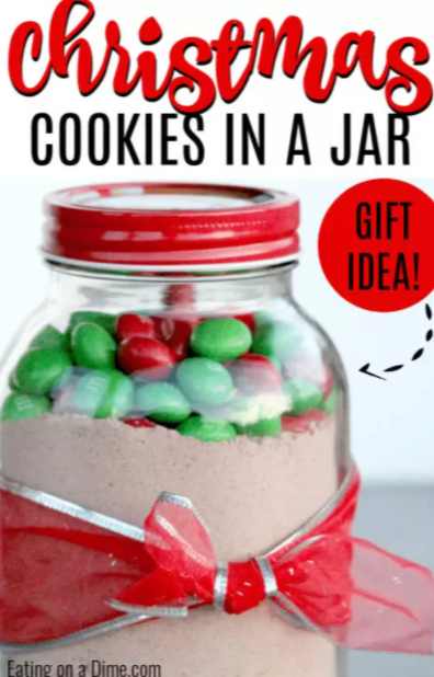 Christmas cookies in a jar