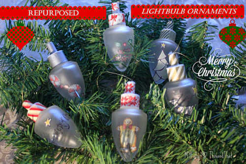 We've rounded up over 30 Easy Homemade Christmas Ornaments. These DIY ornament ideas are simple to make and many use what you already have. Try these fun DIY craft ideas! Your kids will love making these easy handmade ornaments for Christmas! #onecrazymom #christmasornaments #DIYornaments Repurposed ornaments in Christmas tree.