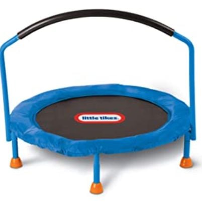 Little Tikes blue trampoline.