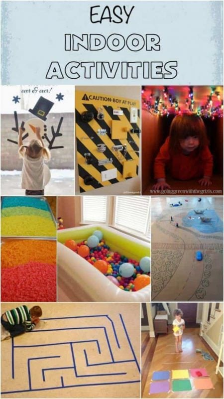 We have 30+ indoor activities for kids that are fun, easy and perfect for the family. Try these boredom busters for kids to keep them busy. We have 30+ indoor activities for kids that are fun, easy and perfect for the family. Try these boredom busters for kids to keep them busy.