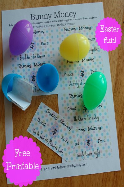 Try some of these quick and easy Easter crafts for kids. The ideas are endless and fun for the entire family. Find 20+ easy Easter crafts. Printable Easter egg money surrounded with plastic eggs.