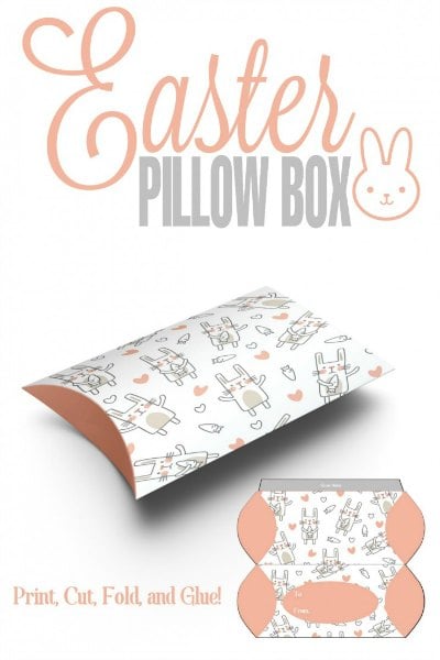 Try some of these quick and easy Easter crafts for kids. The ideas are endless and fun for the entire family. Find 20+ easy Easter crafts. Easter pillow box printable cut out.