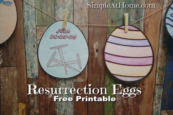 Try some of these quick and easy Easter crafts for kids. The ideas are endless and fun for the entire family. Find 20+ easy Easter crafts. Resurrection egg printables laying on wood.