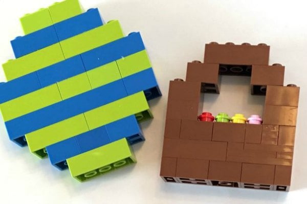 Try some of these quick and easy Easter crafts for kids. The ideas are endless and fun for the entire family. Find 20+ easy Easter crafts. Lego easter basket.