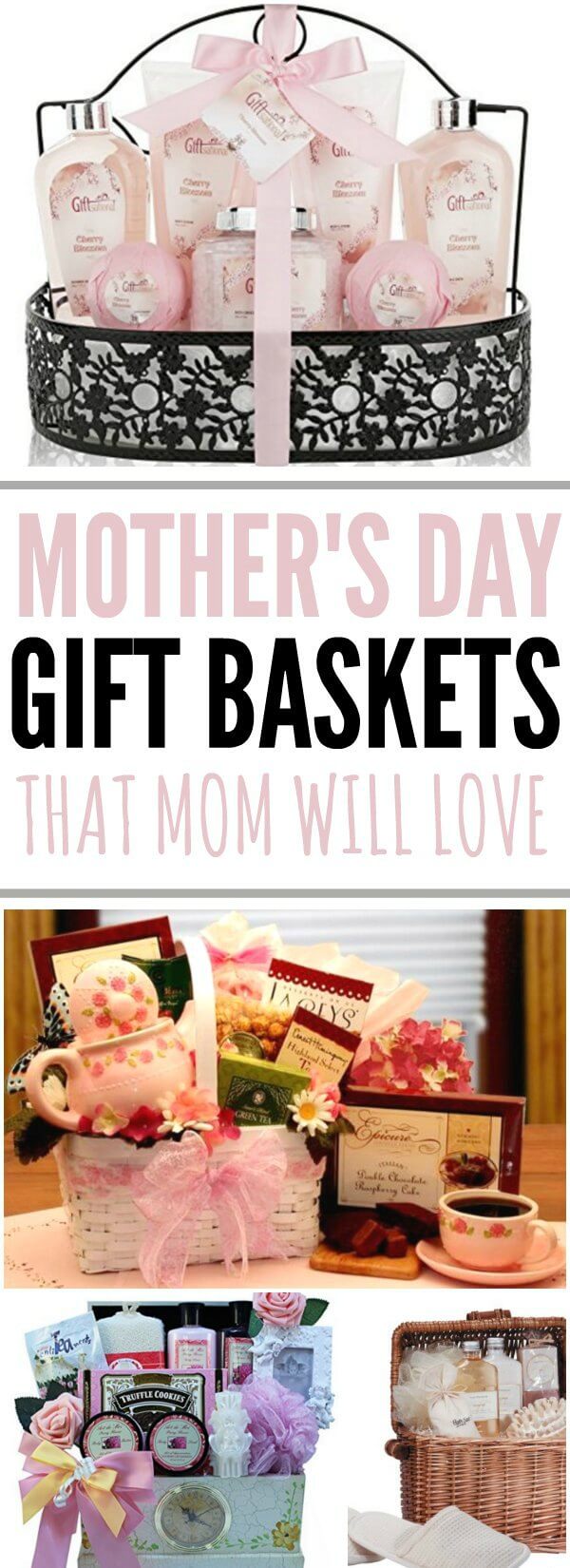 Here are 20 special Mothers day gift basket ideas. This Mother's day pamper mom with one of these mother's day gift baskets. We have the best mothers day gifts sure to make Mom feel loved and appreciated. 20 mother's day gift ideas. Here are 20 special Mothers day gift basket ideas. This Mother's day pamper mom with one of these mother's day gift baskets. We have the best mothers day gifts sure to make Mom feel loved and appreciated. 20 mother's day gift ideas.