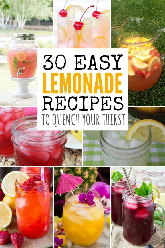 Check out the best 30+ lemonade recipes. You are going to love these homemade lemonade recipes for kids that are easy too. Check out these lemonade recipe homemade easy that include some strawberry, frozen, fresh, easy and lemon juice options too! #onecrazymom #lemonaderecipes Check out the best 30+ lemonade recipes. You are going to love these homemade lemonade recipes for kids that are easy too. Check out these lemonade recipe homemade easy that include some strawberry, frozen, fresh, easy and lemon juice options too! #onecrazymom #lemonaderecipes