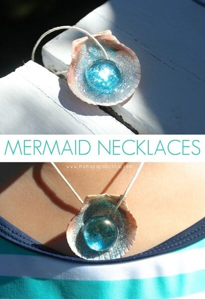 Summer is here and we have 25 adorable seashell crafts for kids. This is such a fun activity to keep the kids busy. Plus, seashells are inexpensive or free. Seashell transformed into mermaid necklace.