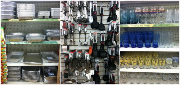 Find out the best things to buy at Dollar Tree store. Find the top 21 items here to buy that will save you cash at Dollar Tree store. Lots of great ideas! Shelves with containers, cooking gadgets and glassware.