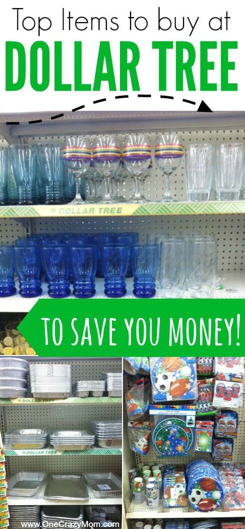 Find out the best things to buy at Dollar Tree store. Find the top 21 items here to buy that will save you cash at Dollar Tree store. Lots of great ideas! Collage of dollar tree items on shelves.