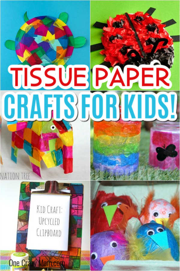 Put all that leftover tissue paper from parties to use with these tissue paper crafts for kids. We have 20+ creative ideas that kids will love! From easy stained glass to rainbows and great spring and summer crafts, this list includes fun tissue paper crafts for everyone! #onecrazymom #tissuepapercrafts #easycraftideas Put all that leftover tissue paper from parties to use with these tissue paper crafts for kids. We have 20+ creative ideas that kids will love! From easy stained glass to rainbows and great spring and summer crafts, this list includes fun tissue paper crafts for everyone! #onecrazymom #tissuepapercrafts #easycraftideas