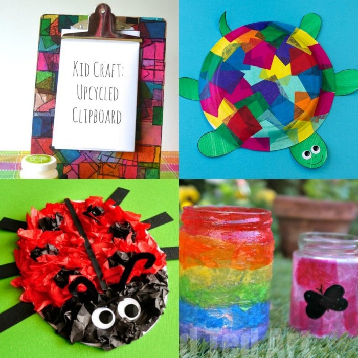 Put all that leftover tissue paper from parties to use with these tissue paper crafts for kids. We have 20+ creative ideas that kids will love! From easy stained glass to rainbows and great spring and summer crafts, this list includes fun tissue paper crafts for everyone! #onecrazymom #tissuepapercrafts #easycraftideas Put all that leftover tissue paper from parties to use with these tissue paper crafts for kids. We have 20+ creative ideas that kids will love! From easy stained glass to rainbows and great spring and summer crafts, this list includes fun tissue paper crafts for everyone! #onecrazymom #tissuepapercrafts #easycraftideas