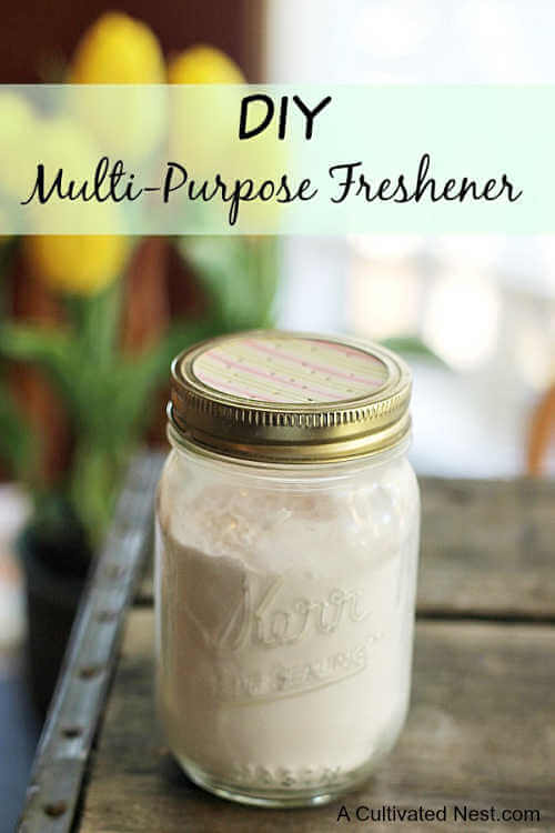 If you're looking for easy ways to make your home and car smell amazing, try one of these DIY Air Fresheners.These ideas are natural and smell wonderful. Mason jar of air freshener.