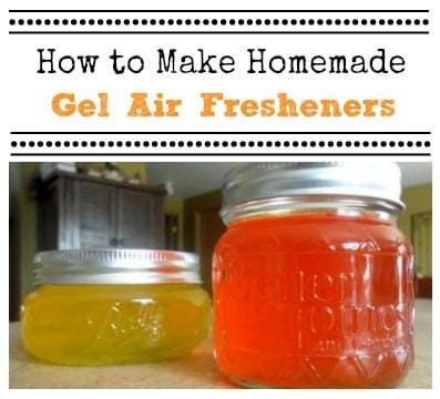 If you're looking for easy ways to make your home and car smell amazing, try one of these DIY Air Fresheners.These ideas are natural and smell wonderful. Gel air freshener in jars.