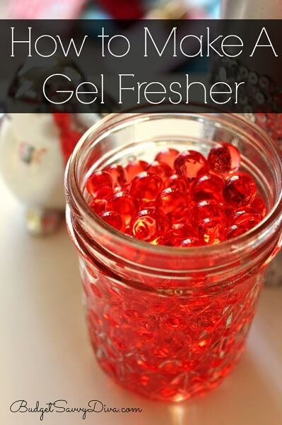 If you're looking for easy ways to make your home and car smell amazing, try one of these DIY Air Fresheners.These ideas are natural and smell wonderful. Jar of gel freshers.