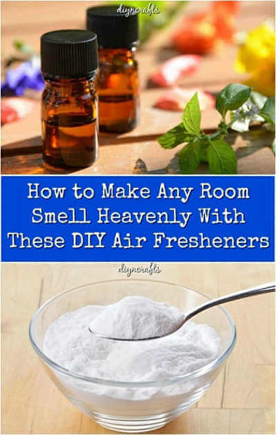 If you're looking for easy ways to make your home and car smell amazing, try one of these DIY Air Fresheners.These ideas are natural and smell wonderful. Bowl with ingredients being mixed.