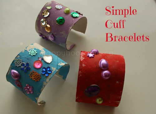 Get creative and use what you already have at home! Make these toilet paper crafts for kids. 20 toilet paper roll crafts that are so fun to make. Bracelets with jewels.