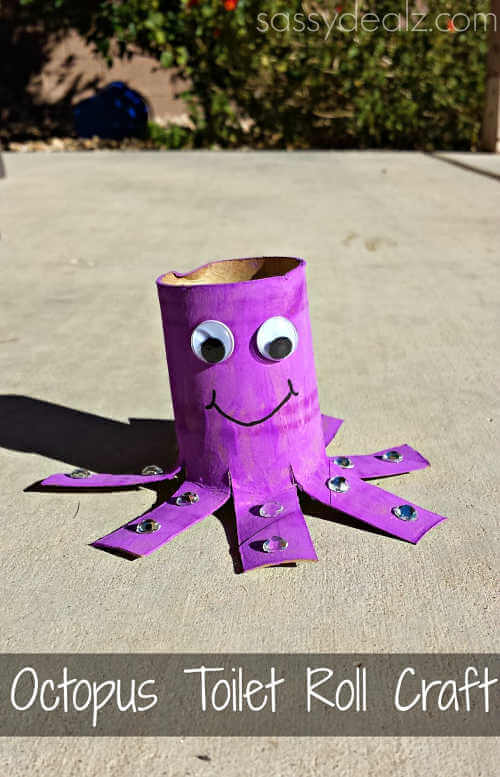 Get creative and use what you already have at home! Make these toilet paper crafts for kids. 20 toilet paper roll crafts that are so fun to make. Octopus toilet roll craft.