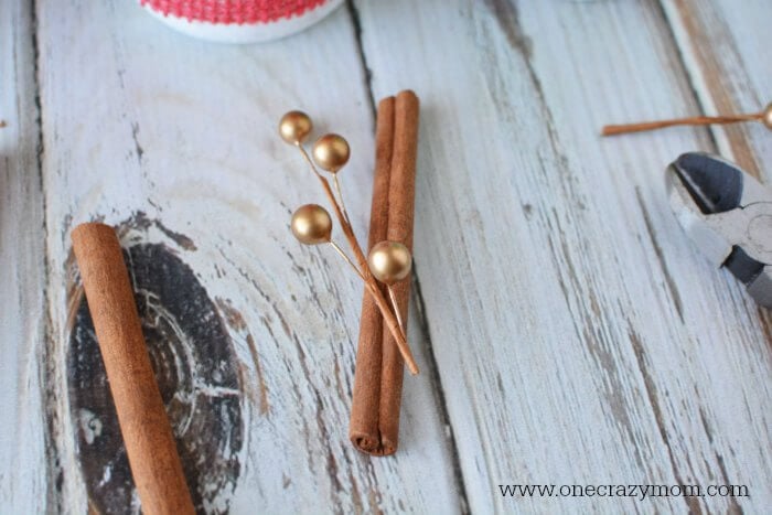 If you're looking for holiday centerpiece ideas,make this rustic Christmas centerpiece.This mason jar Christmas centerpiece is so simple and easy! Berries added to cinnamon sticks.