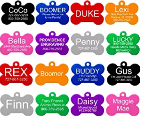 Find the best dog gifts here for your precious pup! We have 20 Dog Gift Ideas! From toys and treats to beds and blankets, there is something for all dogs! Assorted dog tags in various colors.