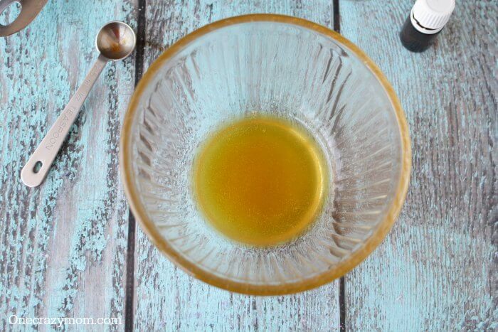 Try this DIY foot scrub! Peppermint foot scrub is perfect for tired feet. You will love this homemade foot scrub. So easy! Ingredients for foot scrub - cocoa butter, coconut oil, vanilla, peppermint essential oil.