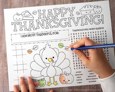 Everyone will love these Thanksgiving Coloring Pages. These free Thanksgiving Coloring Pages include fun activities and more that everyone will enjoy. Thanksgiving activity page with coloring and word search.