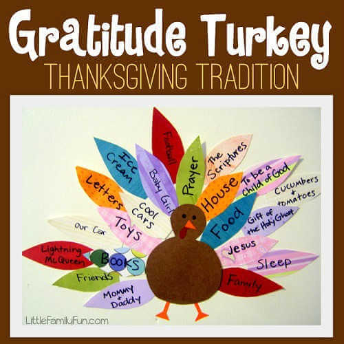 The kids will have a blast wiith these fun and easy Thanksgiving crafts for toddlers. 20 easy Thanksgiving crafts for toddlers they will love. Turkey with feathers with gratitude.