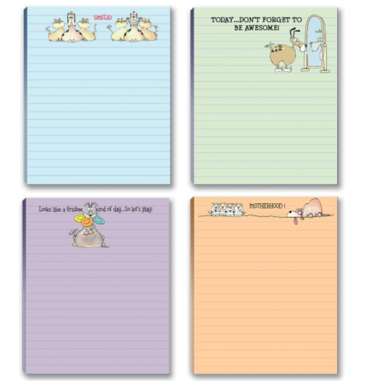 Find the best gift ideas for dog lovers here! 25 gift ideas for dog owners they will love. The best presents for dog lovers. 4 dog themed notepads grouped together.