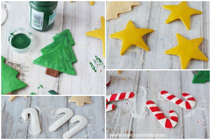 Garland makes your home festive for Christmas. DIY Christmas garland is perfect for the mantle or anywhere you need a festive touch. It's so easy to make! Collage of ornaments in various shapes.