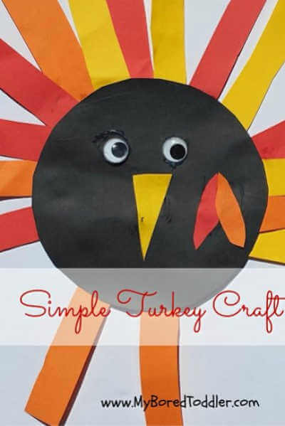 The kids will have a blast wiith these fun and easy Thanksgiving crafts for toddlers. 20 easy Thanksgiving crafts for toddlers they will love. Turkey craft using construction paper.